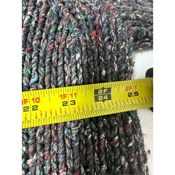 RALPH LAUREN Knit Mens Cardigan Shawl 1930s Marled Shawl Grey Wool Silk XL - Picture 8 of 13